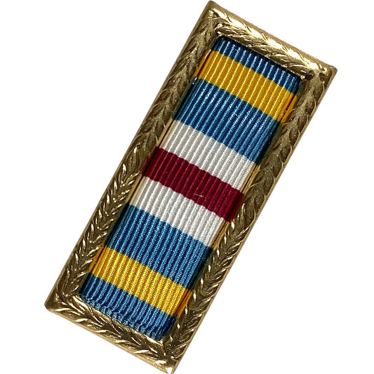 Joint Meritorious Unit Award Ribbon in Large Gold Leaf Frame, 1-1/2" x 5/8"