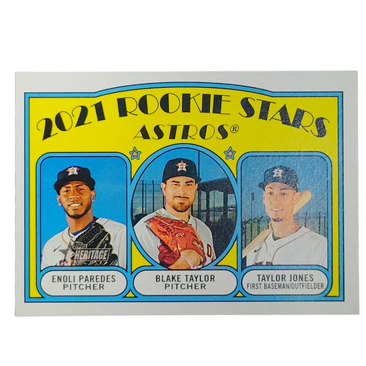 2021 Topps Heritage Rookie Stars Astros 211 Jones Taylor Paredes RC VG/EX