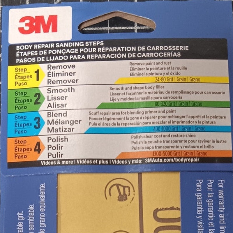 3M Pro Strength Blue Sandpaper – 400 Grit, 3 2/3" x 9", 16 Sheets (2-Pack)
