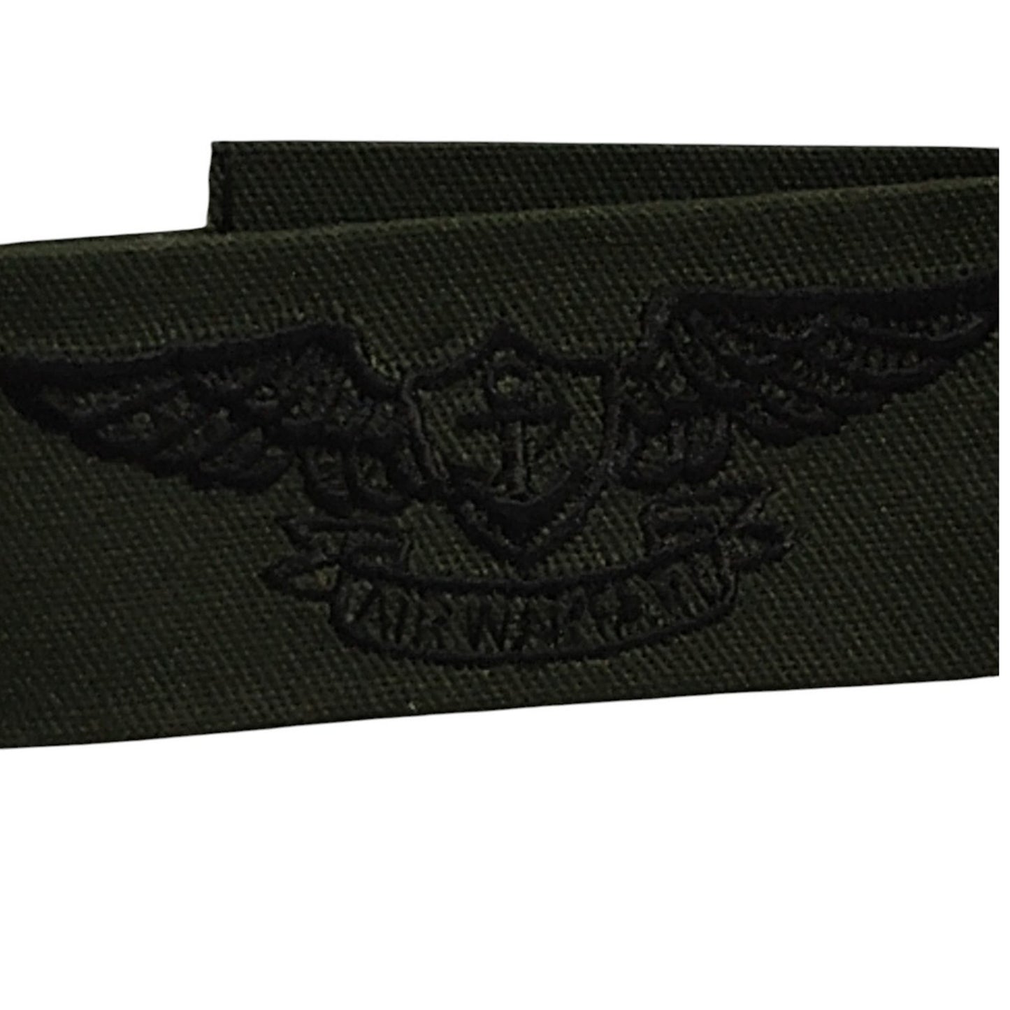 Vintage Navy Air Warfare Insignia Tape, Sew-On Subdued Embroidery, 8" x 1.25"
