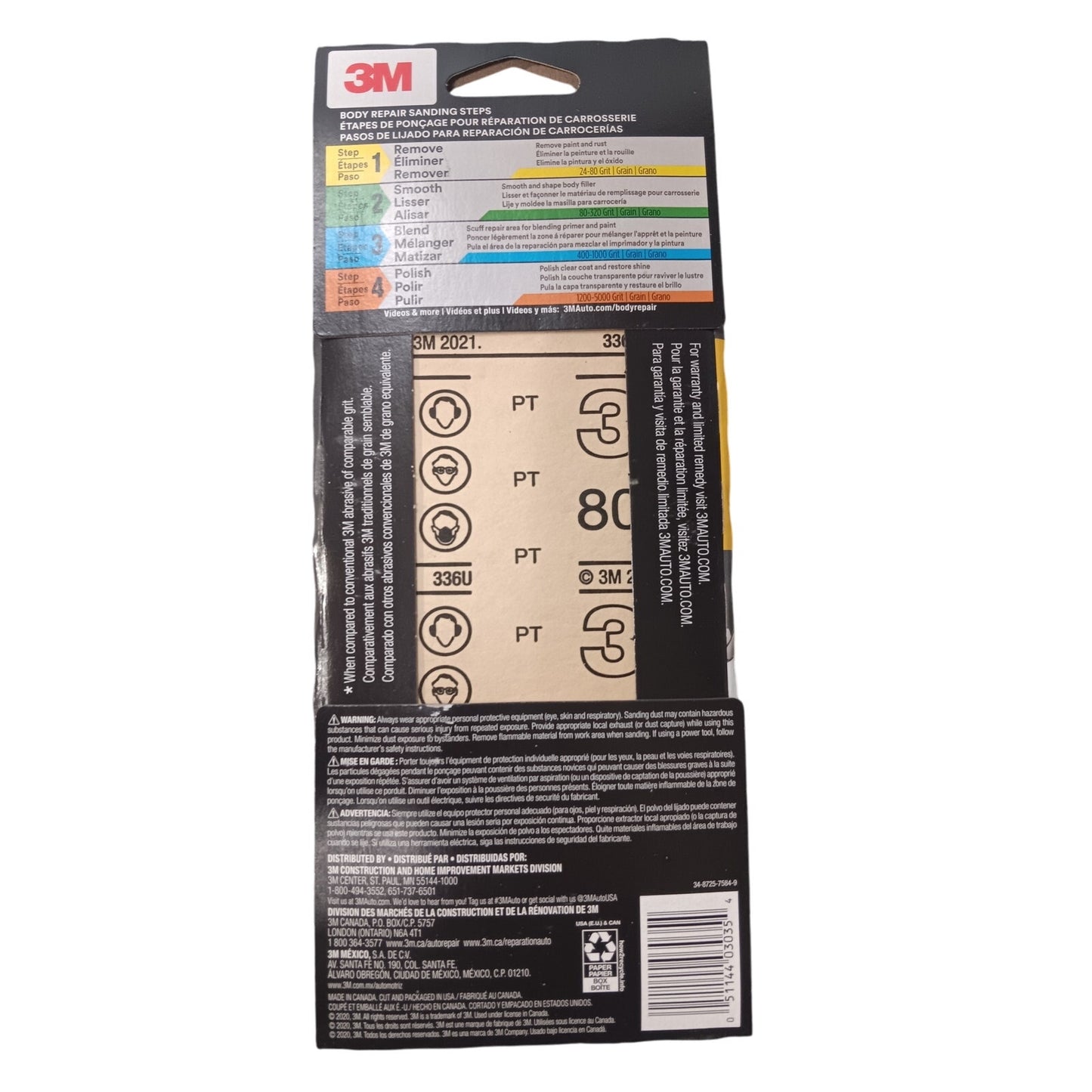 3M Wetordry Sandpaper 3035 – 80 Grit, 3 2/3" x 9", 12 Sheets (2-Pack)