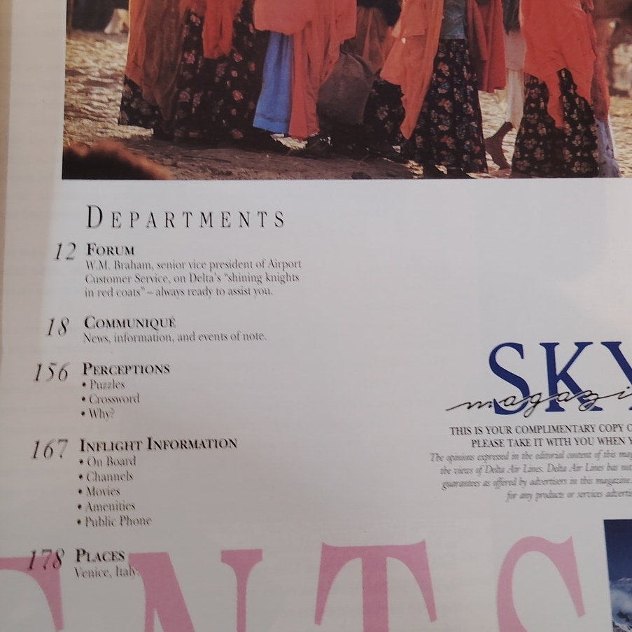 Delta SKY In-Flight Magazine - November 1993 Skiing Cover - Vintage Collectible