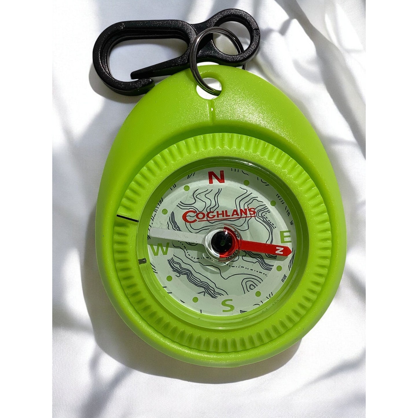 Coghlan's Hiking and Trail Compass with Fastening Clip, Lime Green, 2" Diameter