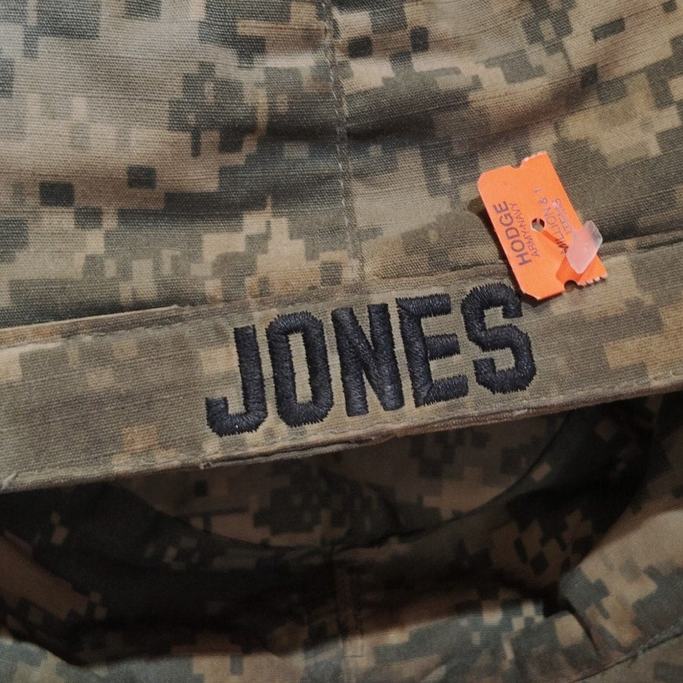 Digital ACU Patrol Cap Size 7 Ripstop Tru-Spec W3 Rank Device Name Tape “Jones”