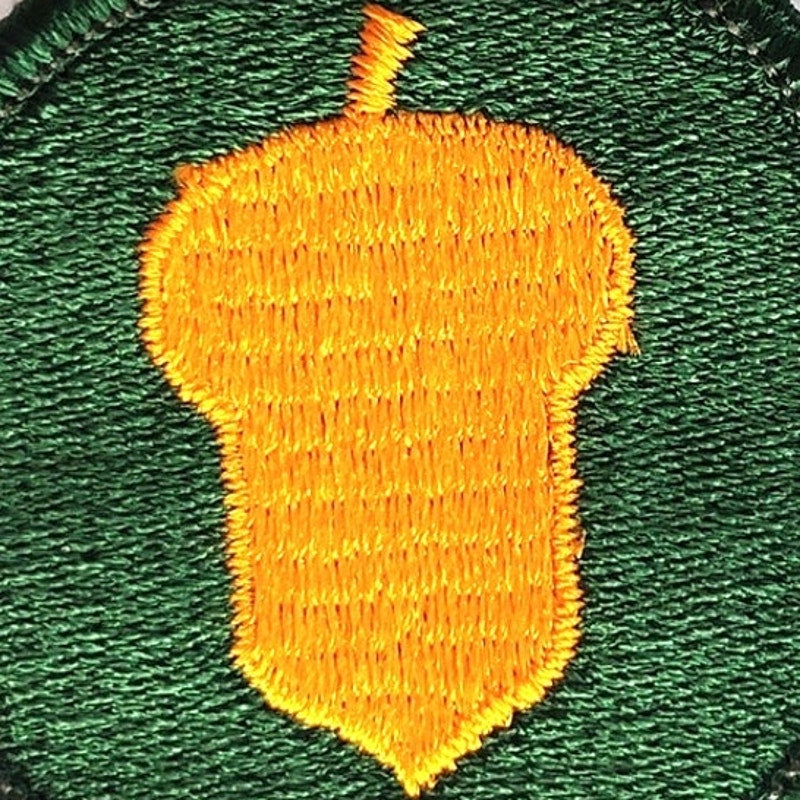 US Army 87th Infantry Division Patch Golden Acorn 2‑1/8" Sew‑On, Embroidered