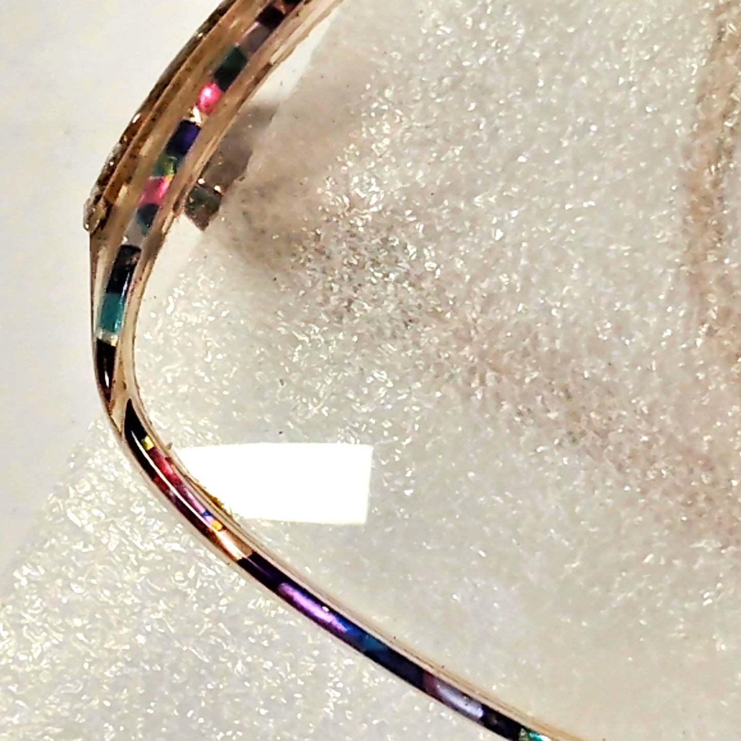 VTG 1980s Oversized Aviator Eyeglass Frames Multicolor Inlay