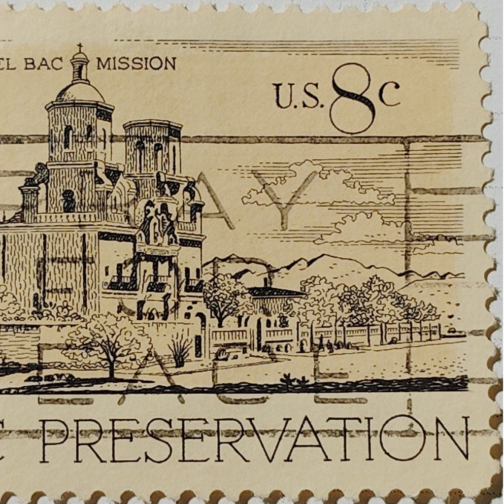 1971 US Postage Stamp Scott #1443 8c Historic Preservation San Xavier Mission