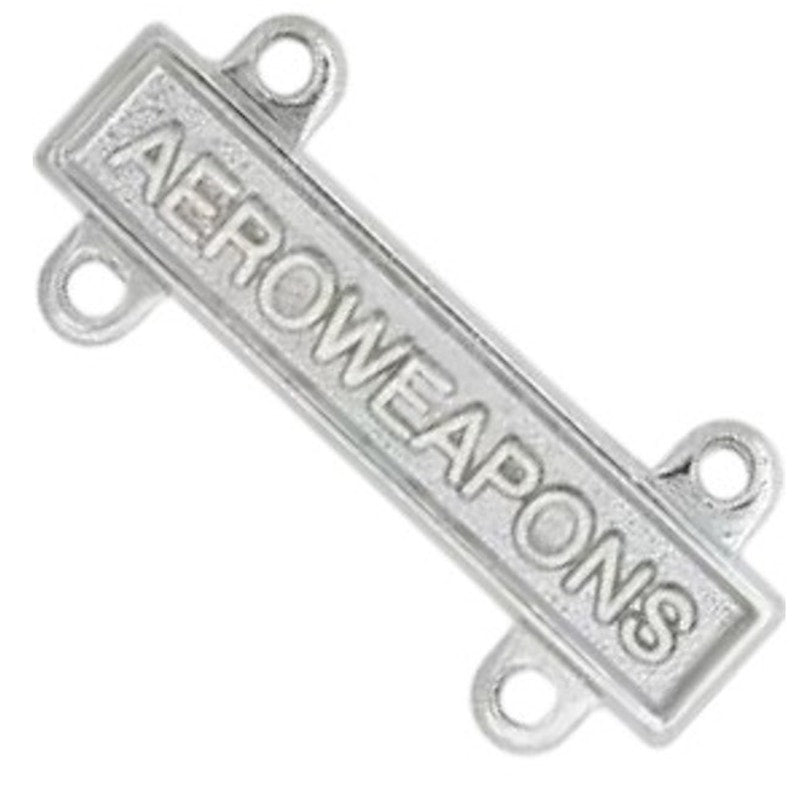 Military Qualification Bar, Aeroweapons, 1/2"H x 1"W, Silver Text and Background