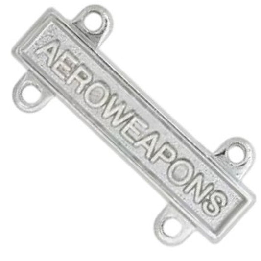 Military Qualification Bar, Aeroweapons, 1/2"H x 1"W, Silver Text and Background