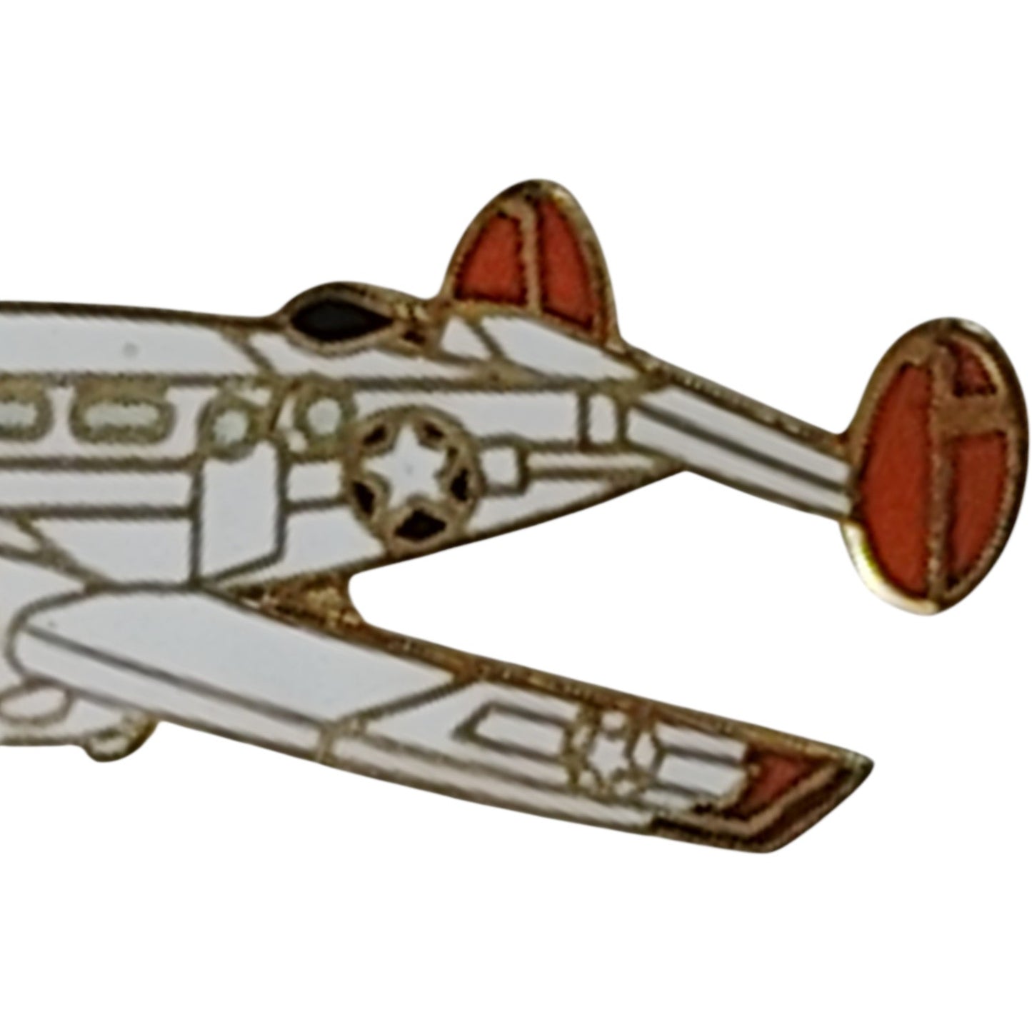 SNB Expeditor Hat Lapel Brooch Pin WWII Navy Transport Aircraft  1-1/4"L x 1/2"H