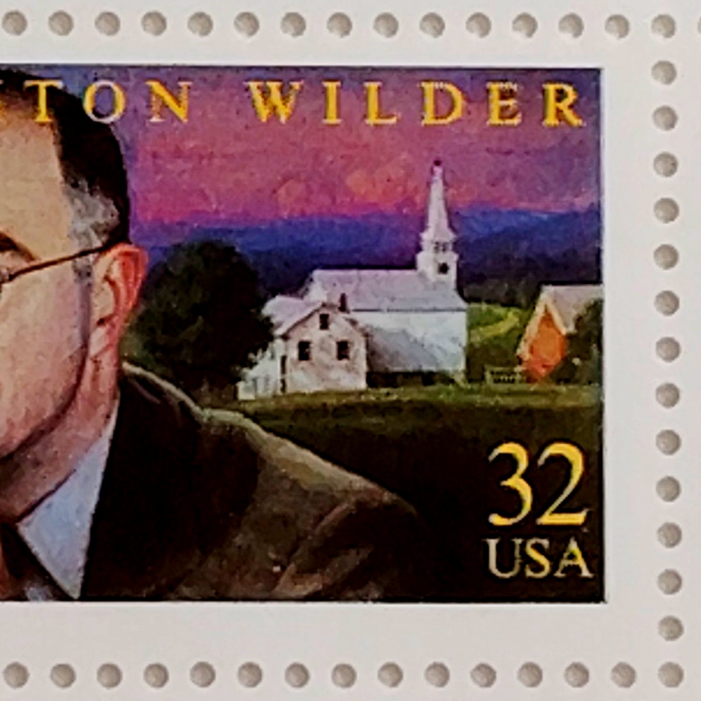 Block of 4 – 1997 USA 32¢ Thornton Wilder MNH Scott 3134 – Plate Block P2222