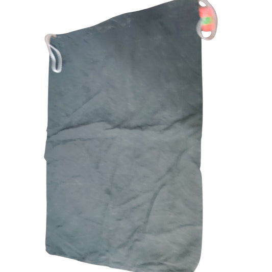 Green Soft Cotton Drawstring Bag – 25"H x 17"W Flat, Lightweight Utility Sack w/ Top Closure Loop