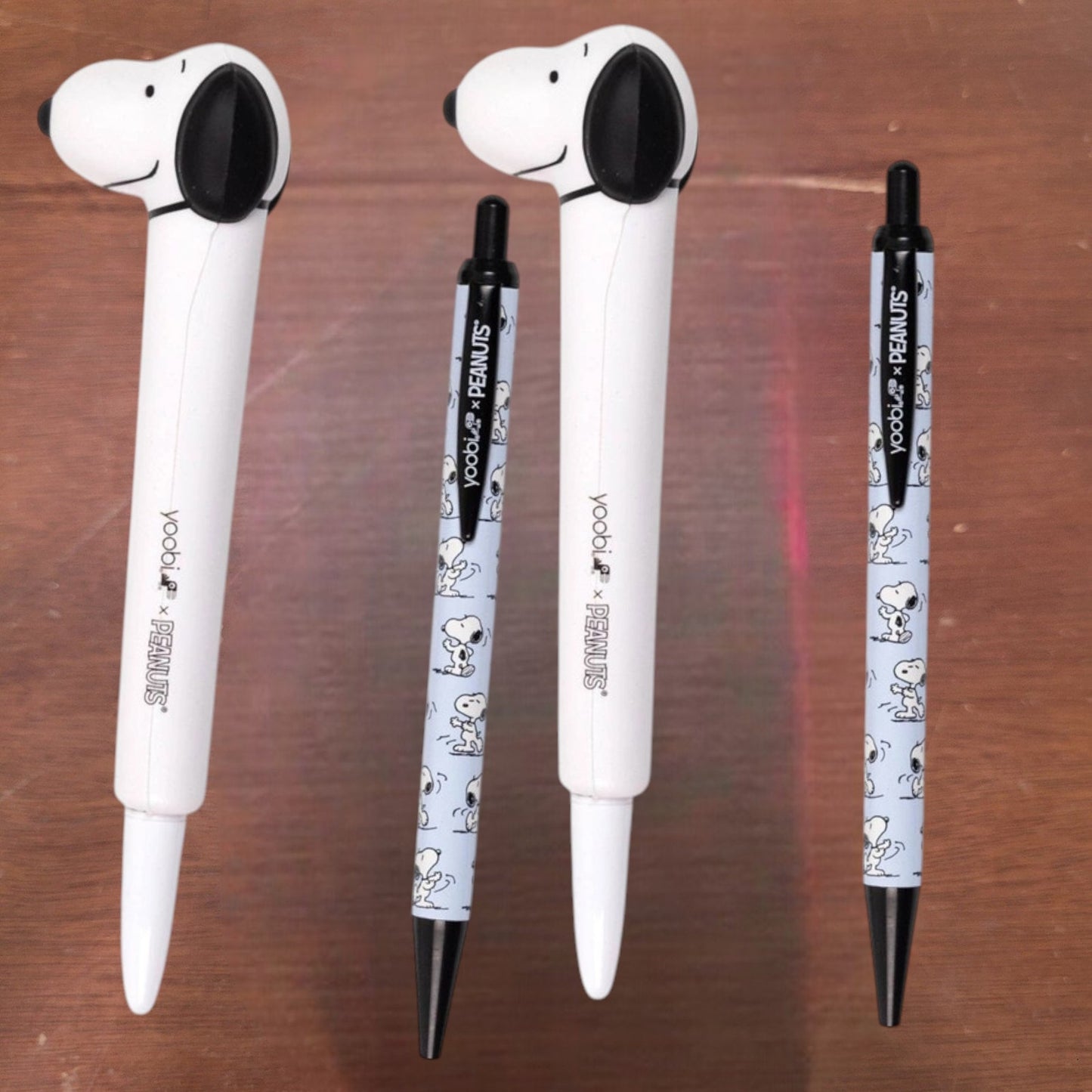 2 Pks (4 Pens) Yoobi x Peanuts 2‑Pack Novelty Snoopy Ballpoint Pens, Black Ink