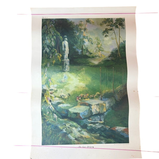 VTG Pat Daugherty “The Green Spring” Print, Roger Brashears Collection 25x17.5