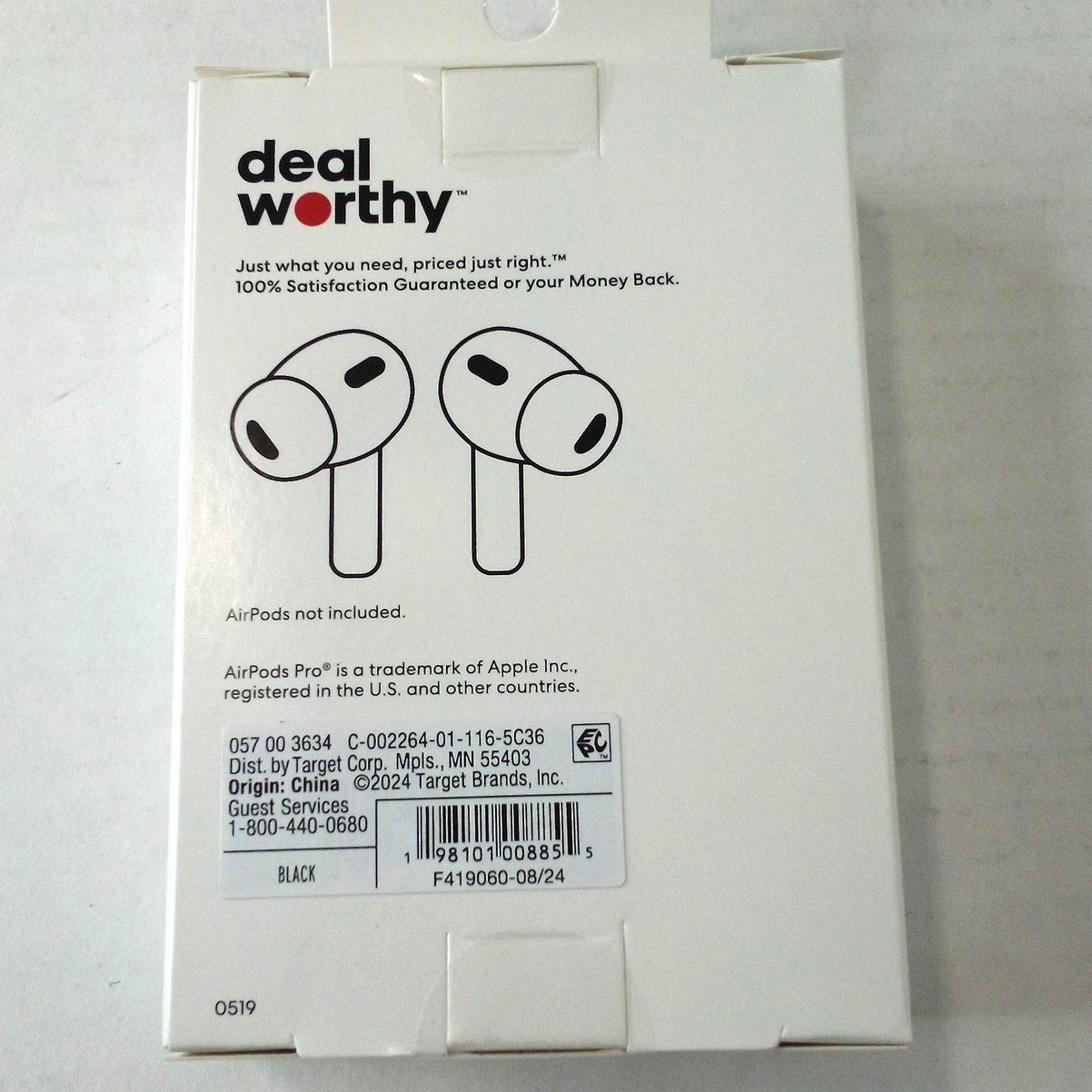 Dealworthy Silicone Case Cover for AirPods Pro (1/2 Generation) Case, Black