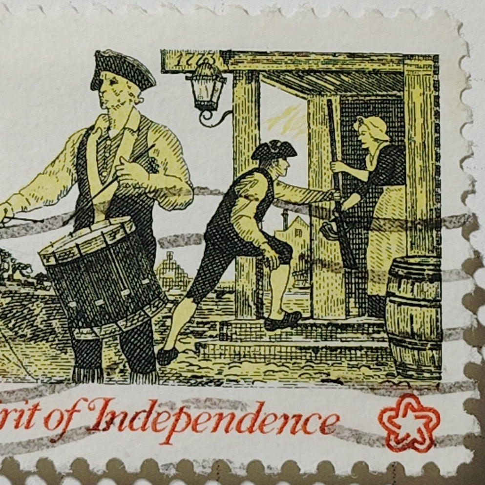 1973 US Postage Stamp Scott #1479 8c Spirit of Independence Drummer Canceled