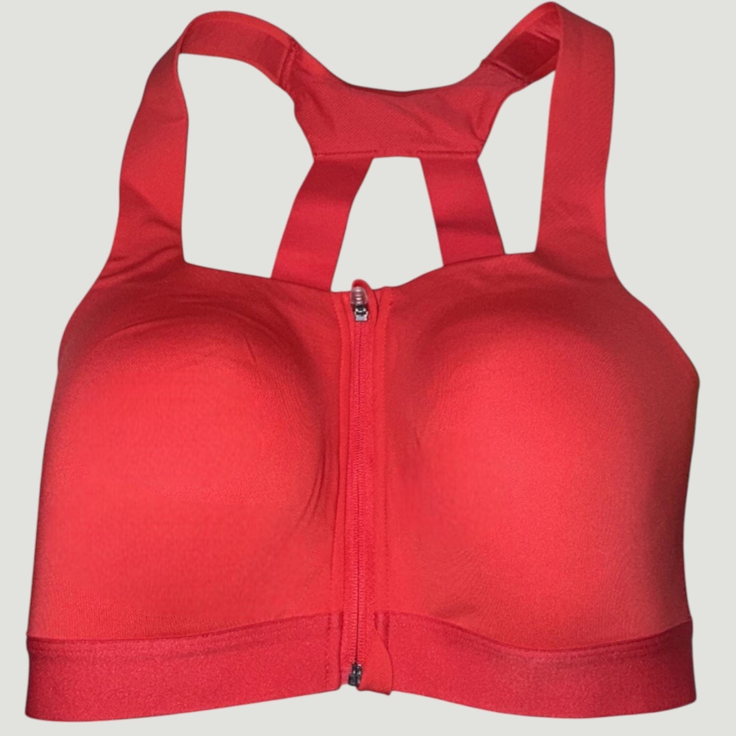 All in Motion Women’s High Support Sculpt Zip Front Sports Bra Red 44DD (3XL)