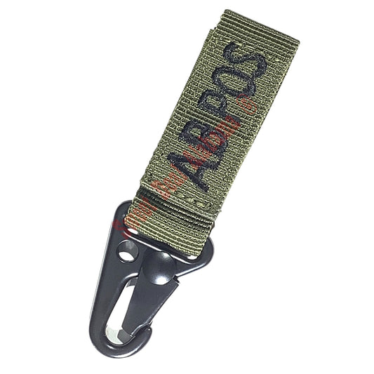 Condor Blood Type Keychain, AB POS (AB POSITIVE), Olive Drab Green, Snaphook