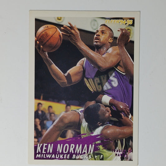 1994–95 Fleer Ken Norman #129 – Milwaukee Bucks / Atlanta Hawks – F– NBA Card