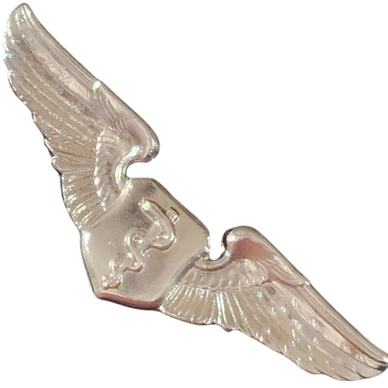 U.S. Air Force Flight Surgeon Wings Pin, Mirror Finish, 3'W x 7/8"H, NIP