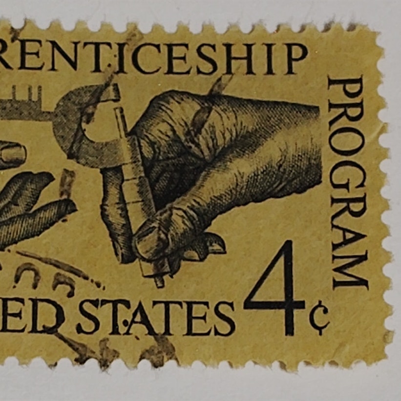 1962 National Apprenticeship Stamp – 4¢ – Used – Scott #1201 – Industrial