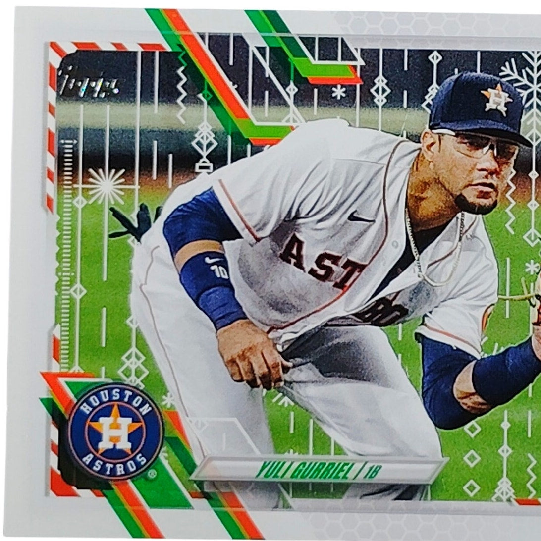 2021 Topps Holiday Yuli Gurriel HW51 Houston Astros 1B Baseball Card VG/EX