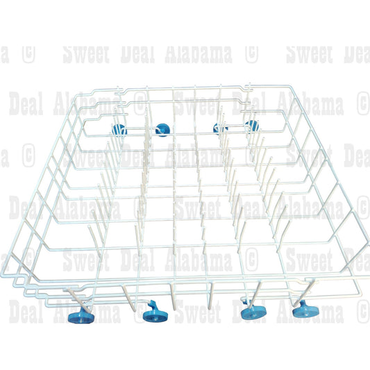 Dishwasher Lower Rack Fits Frigidaire/Kenmore, w/ Blue Wheels, Upgraded Coating