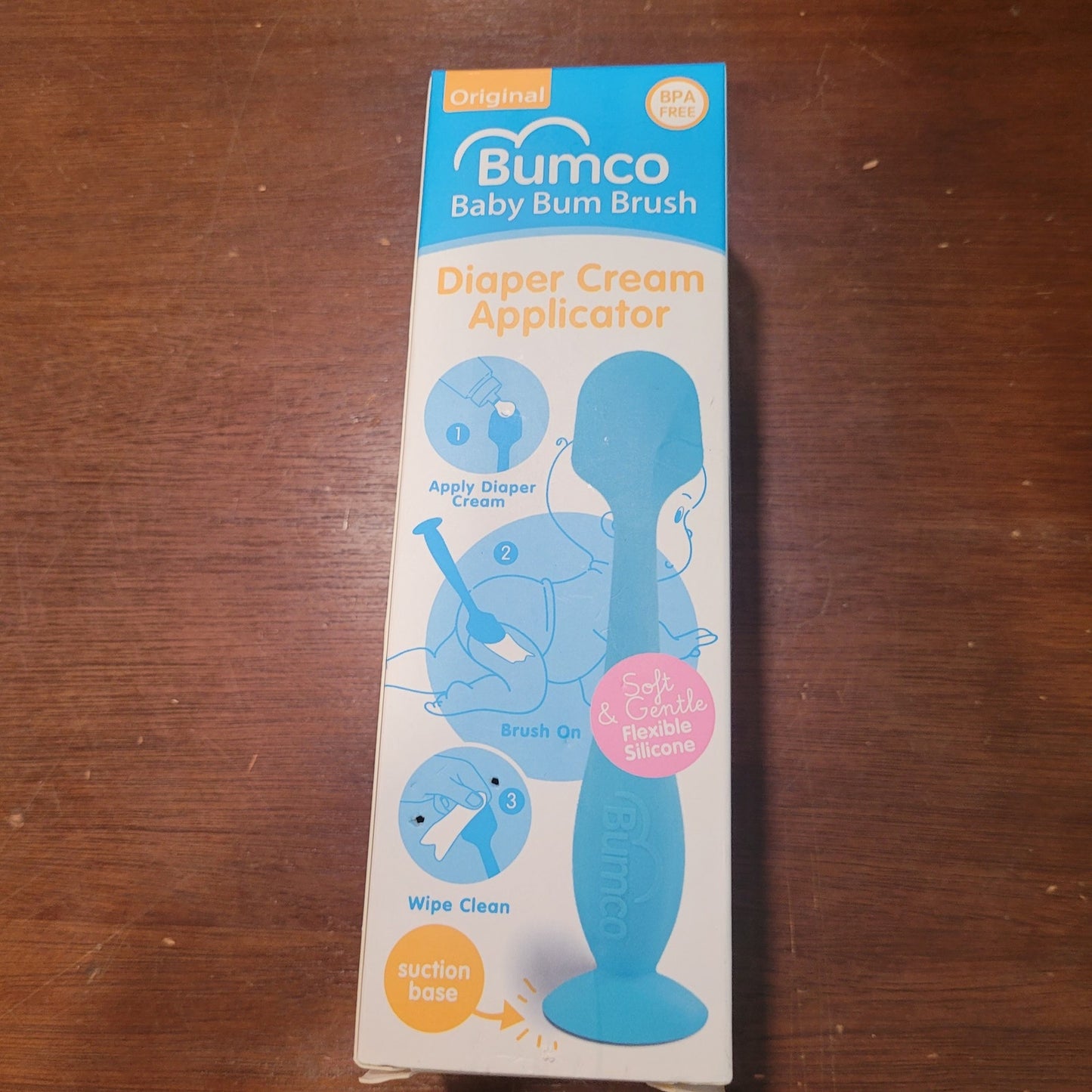 Bumco Baby Bum Brush Diaper Cream Applicator Blue – Soft Silicone