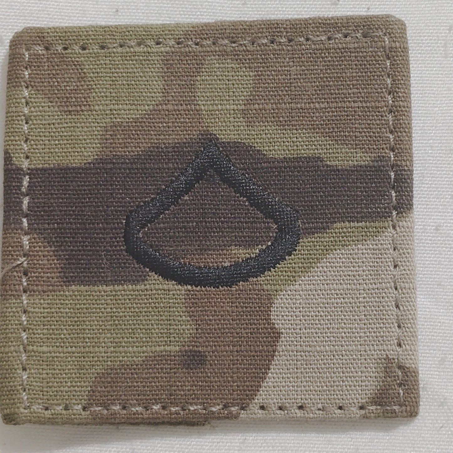 U.S. Army Private (PV2) Rank Patch OCP Scorpion W2 – 2" × 2" Sew‑On Device – E‑2