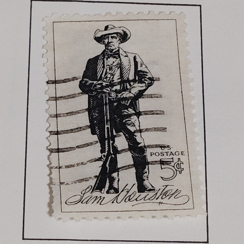 1963 Scott #1238 – 5¢ Sam Houston / Texas Republic President – Canceled