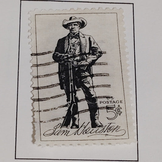 1963 Scott #1238 – 5¢ Sam Houston / Texas Republic President – Canceled