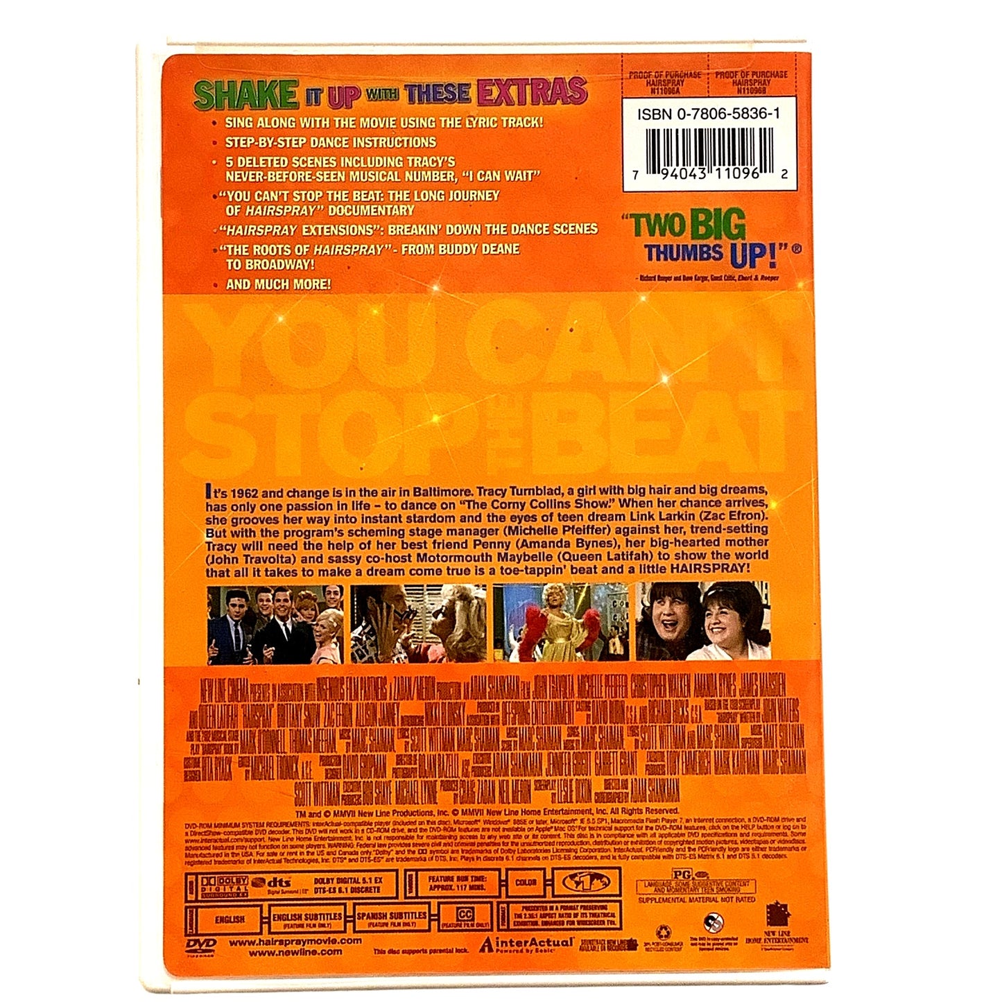 Hairspray (Two-Disc Shake & Shimmy Edition DVD 2007) 117 Minute Musical Comedy