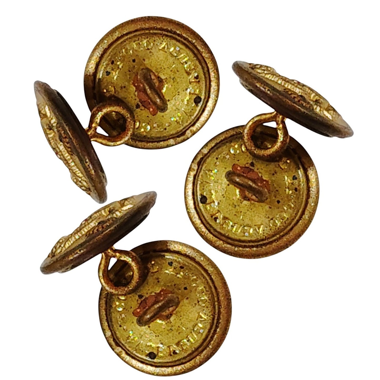 6 Eagle Great Seal Buttons, 27 Ligne (5/8"D), WWI and/or WWII Scovill Waterbury