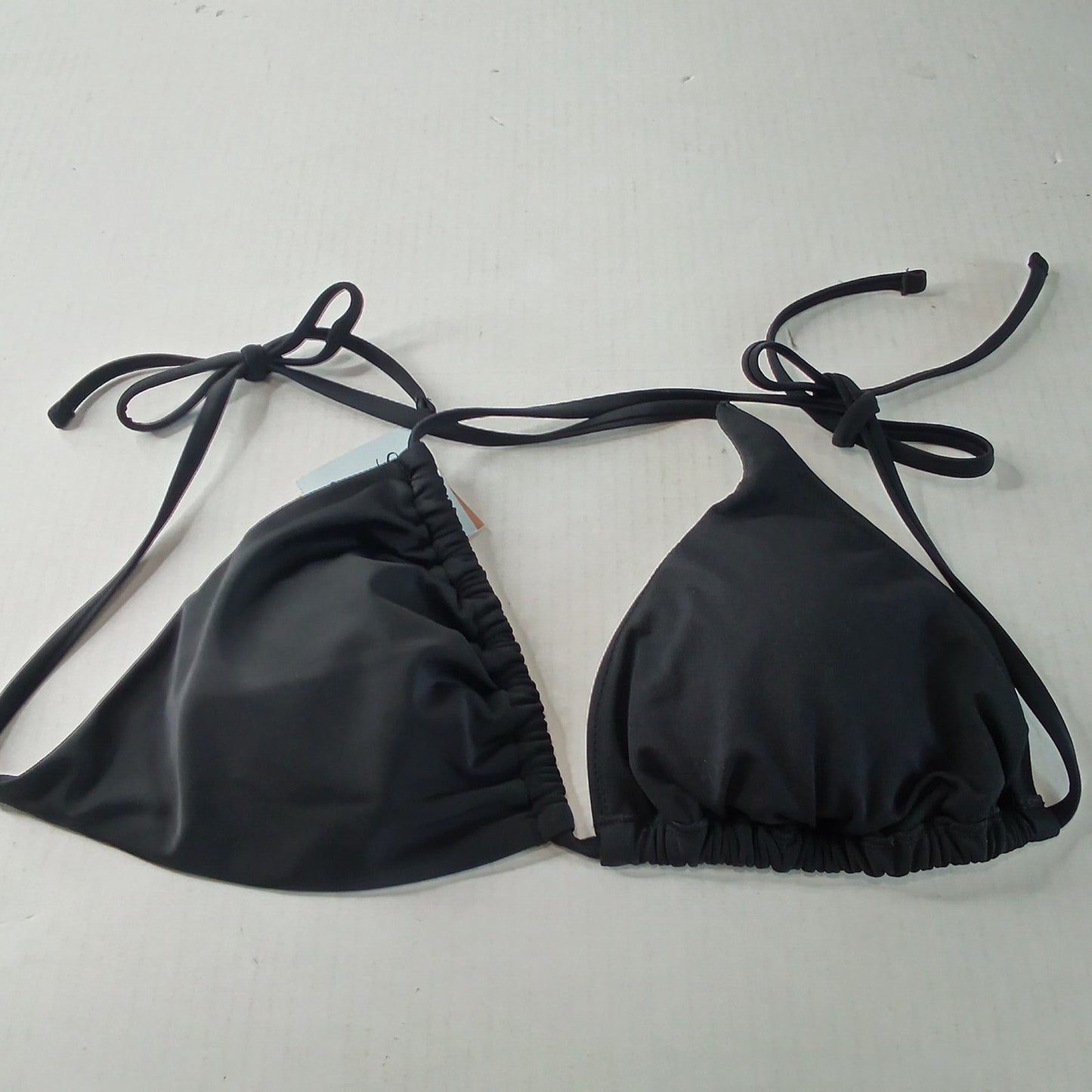 Shade & Shore Triangle Bikini Top Black M, Adjustable Straps Removable Cups