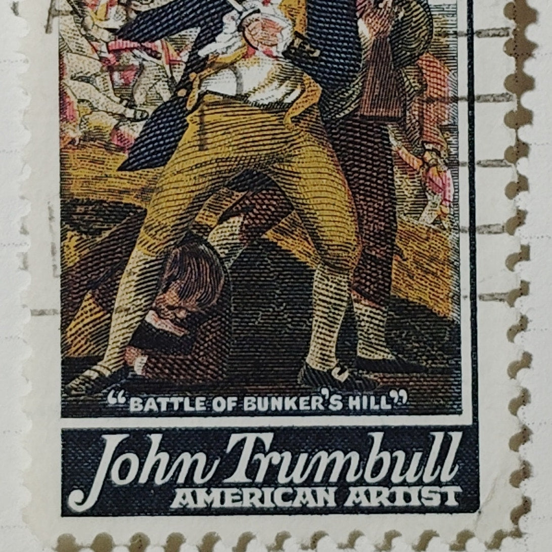 1968 US 6c John Trumbull Battle of Bunker Hill Stamp #1361 Used Cancelled