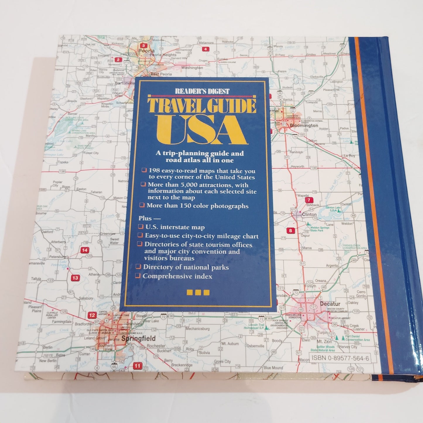 Reader's Digest Travel Guide USA (1994) Hardcover - Blue/White Map Design