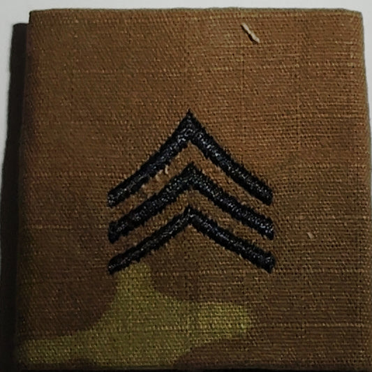 U.S. Army Sergeant (E‑5) OCP Rank Loop Epaulette – Novelty Patch