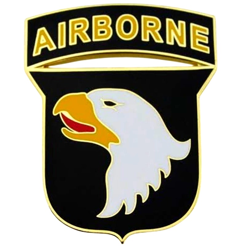 101st Airborne Screaming Eagle Novelty Biker Jacket Hat Lapel Pin 1" × 3/4"