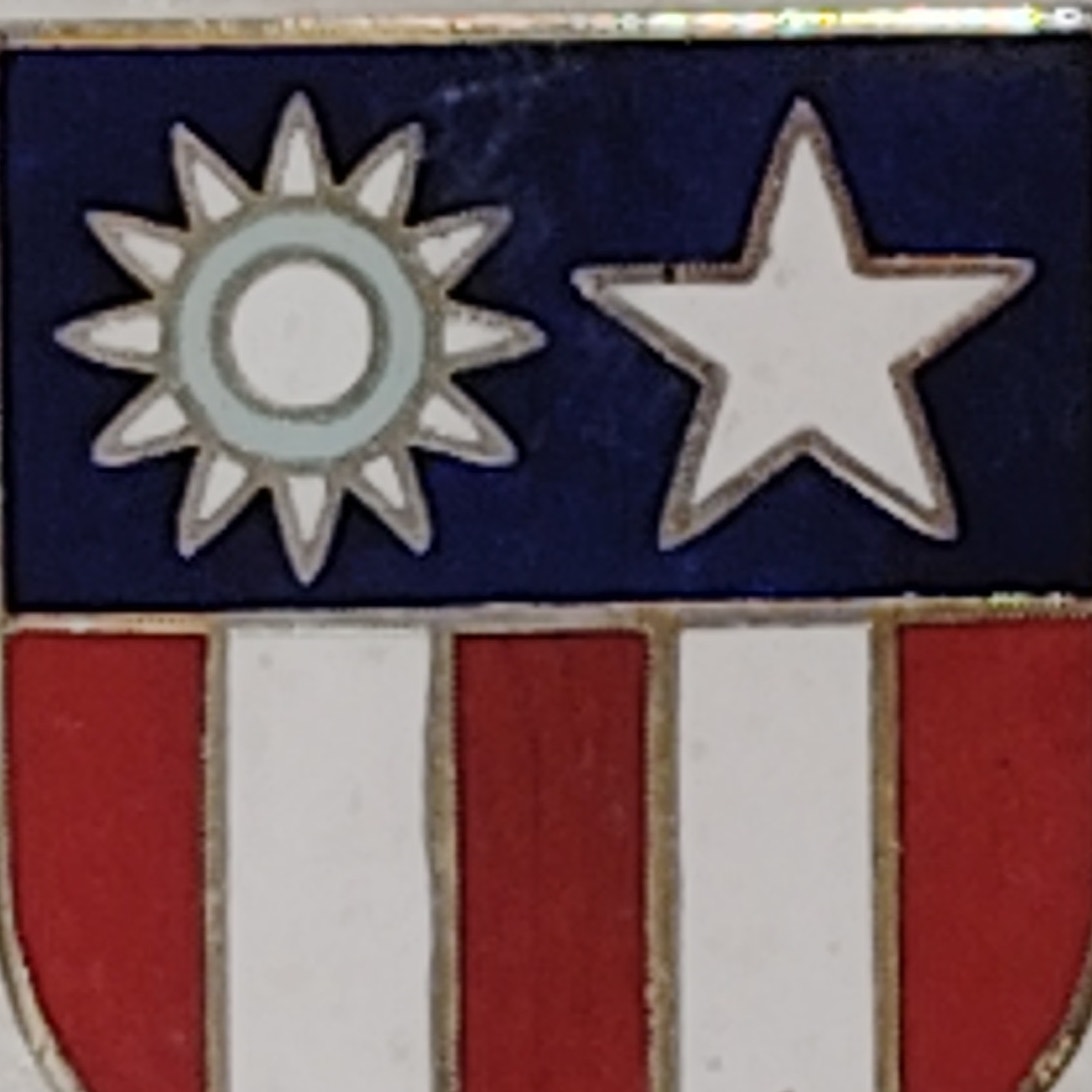 WWII China-Burma-India Theater Shield Novelty Hat/Lapel/Brooch Pin, Enamel Metal