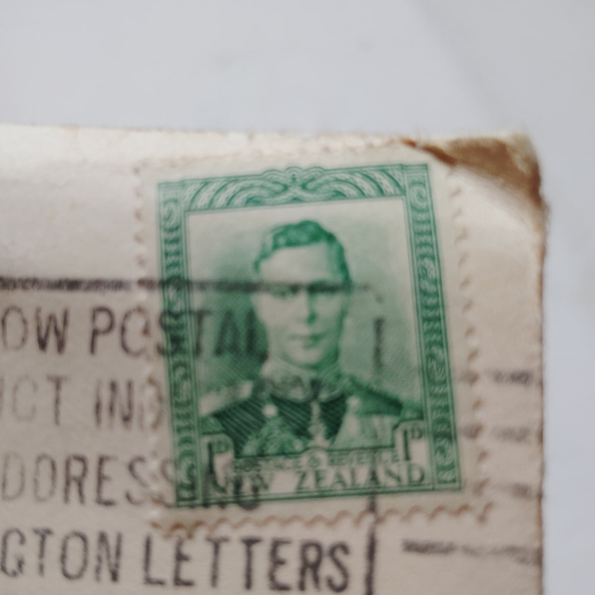 1951 New Zealand KGVI 1d Green Stamp Cover Wellington to Alabama USA