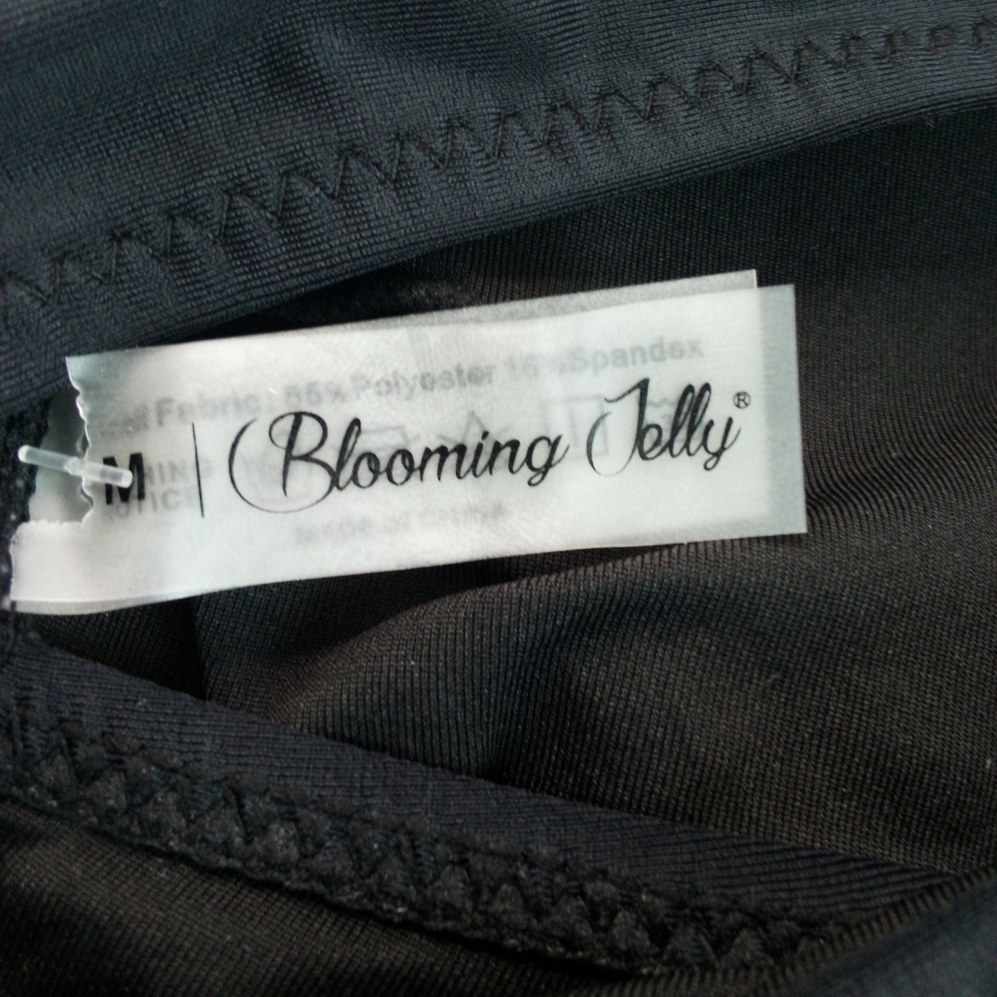 Blooming Jelly Black Twist‑Front Bikini Swim Top Women’s Size Large