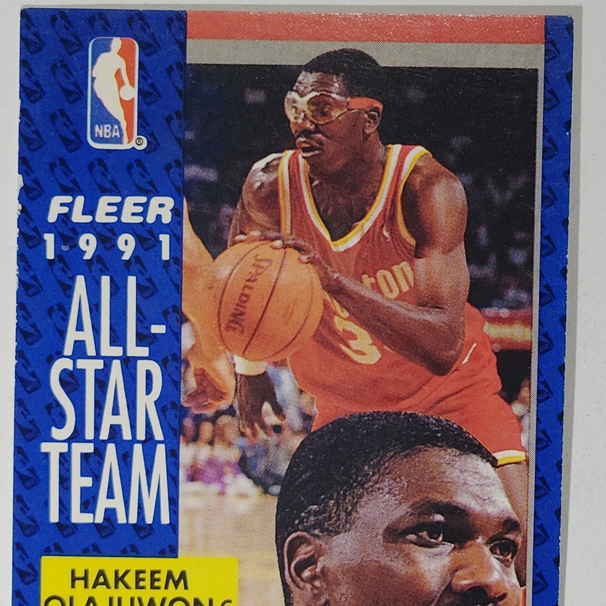 1991 Fleer Hakeem Olajuwon Card No. 214 – All-Star Team – Rockets – VG/EX