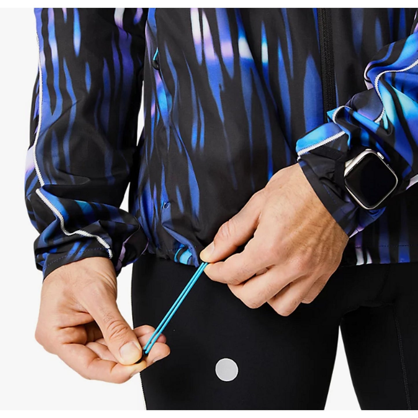 ASICS Road Lite‑Show Packable Jacket Men’s Medium Reflective Running Blue