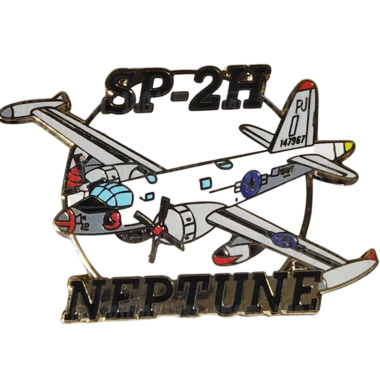 Neptune SP-2H Aircraft, Collector's Hat, Lapel, Brooch Pin 1-3/8"W x 1"H