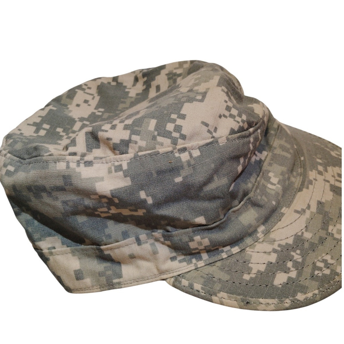 United States Digital ACU Camo Patrol Cap, Size 7-1/8, Ripstop, Sekri Ind., EUC
