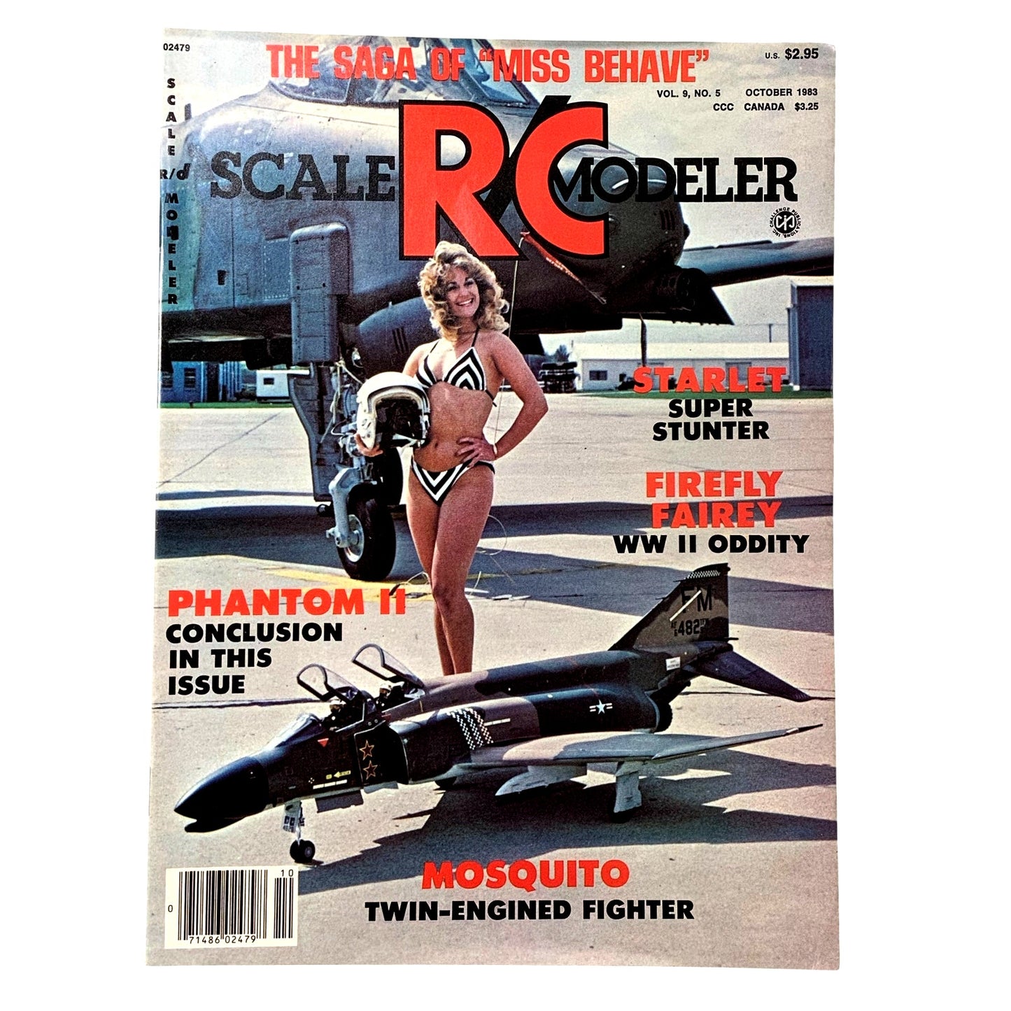 Scale RC Modeler Magazine, OCT 1983 Starlet Phantom II Mosquito & Firefly Fairey