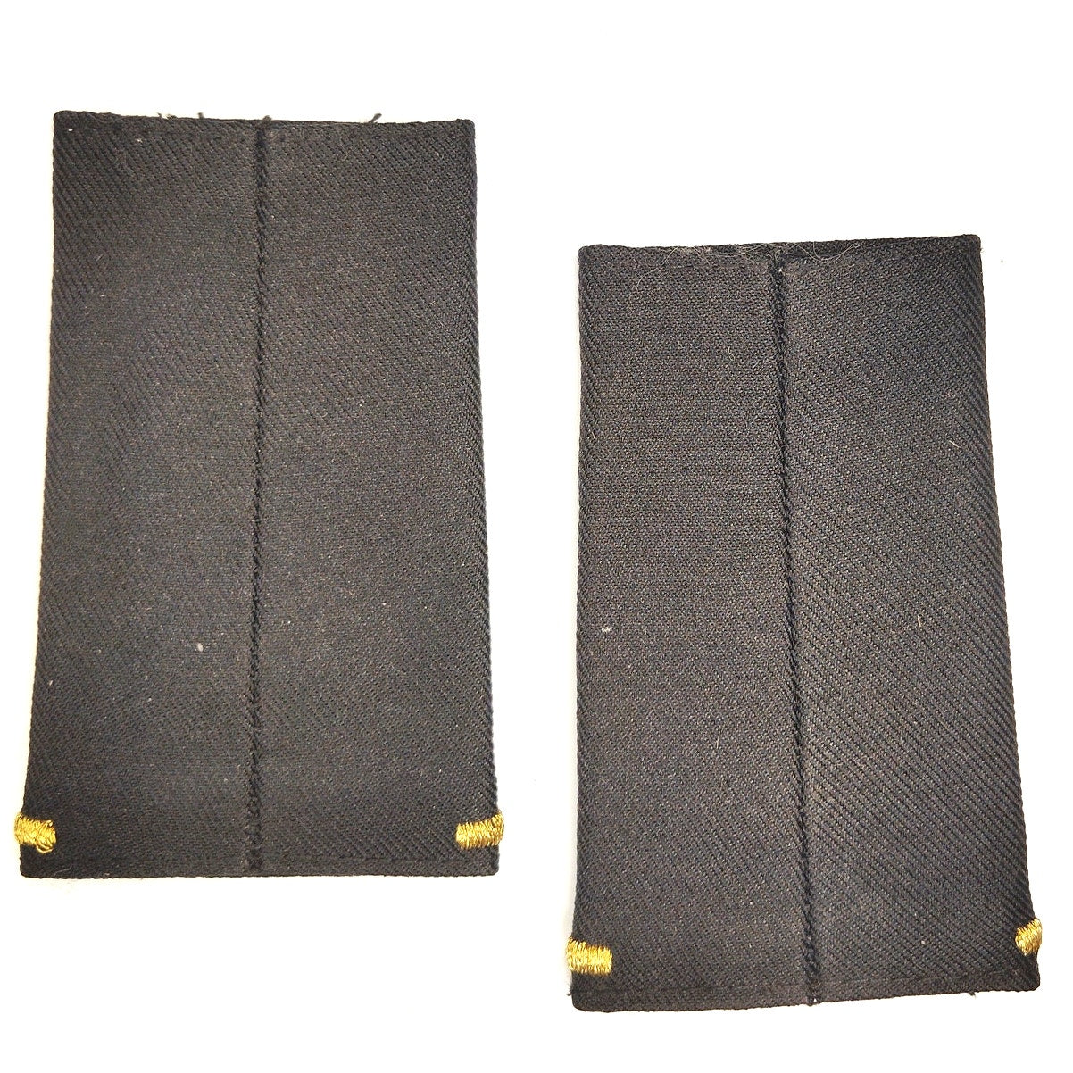 US Army First Lieutenant O‑2 Shoulder Marks Black ASU Female 3‑1/4 × 2‑1/4" Pair