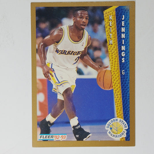 1992–93 Fleer Keith Jennings #341 – Golden State Warriors – Guard – NBA Card