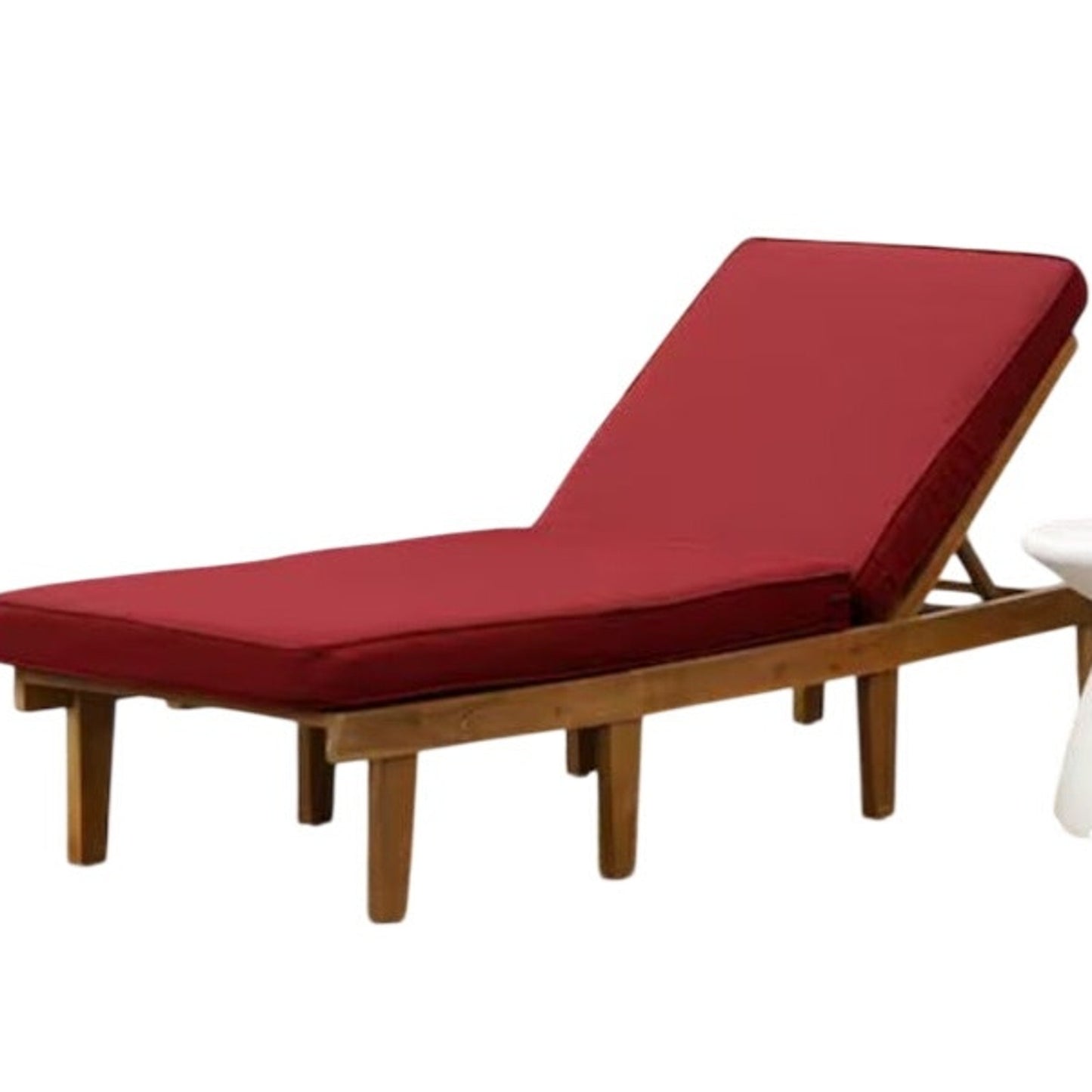 Double Welt 2‑PC Chaise Lounge Cushions, Chili,  26x80x4 -Seat 49" Back 31"