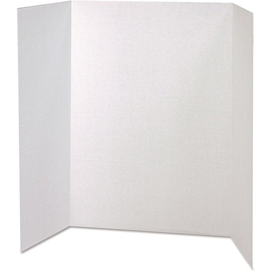Pacon 37634 Presentation Boards – 48"x36", White, Corrugated Tri-Fold, 4/Carton